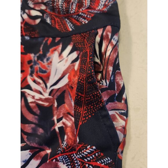 Coral Bay Golf Skort Floral Print Navy Blue Golf Tennis Lined Stretch Size PM - Picture 5 of 12